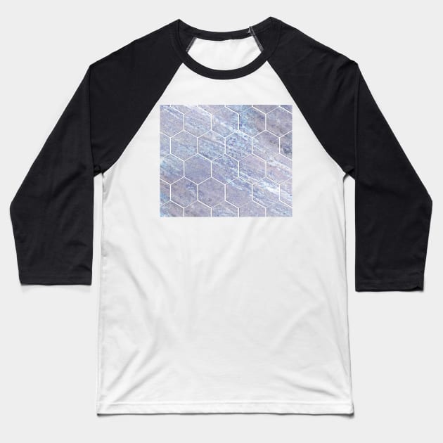 Botanico Porpora - purple marble hexagons Baseball T-Shirt by marbleco